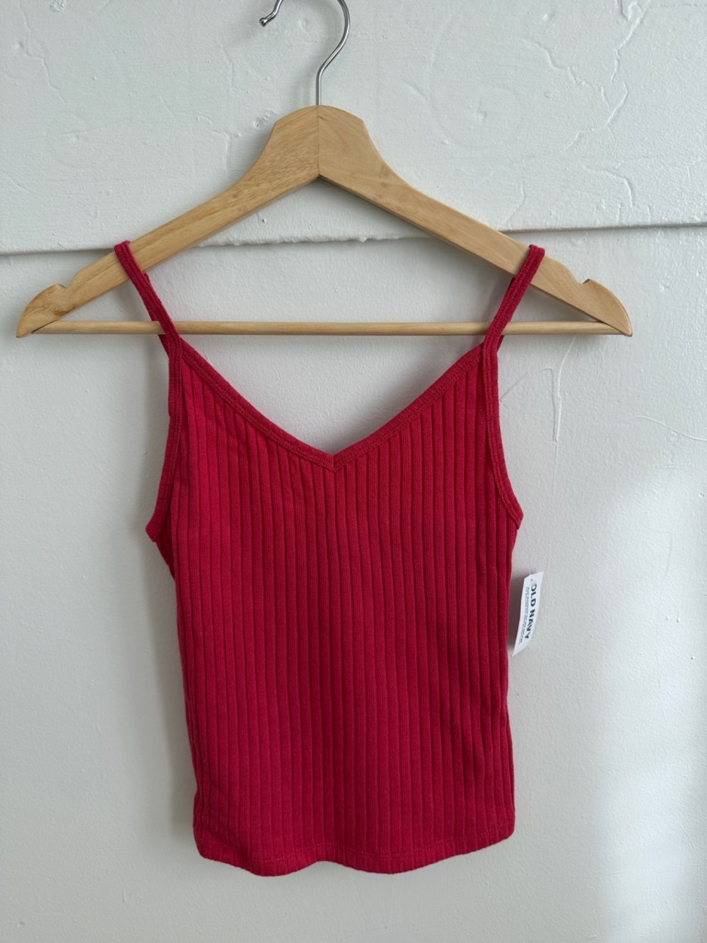 Old Navy Pink Ribbed V-Neck Camisole